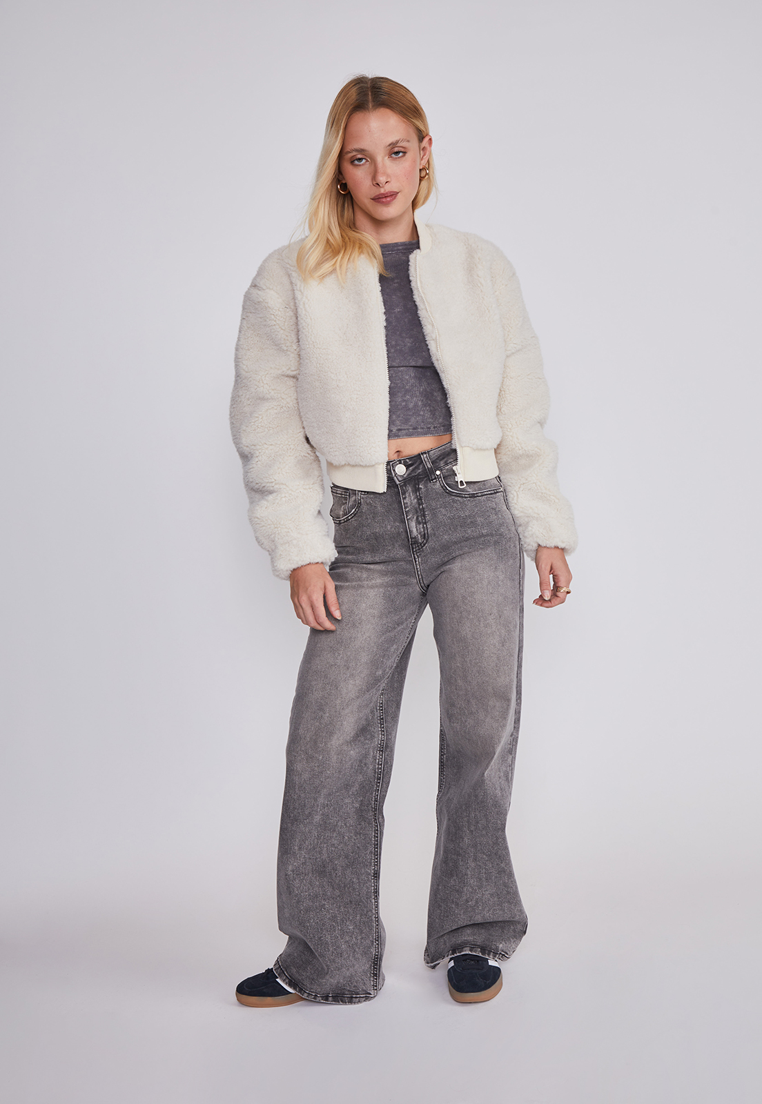 Chaqueta Mujer Bomber Crudo Sioux 5