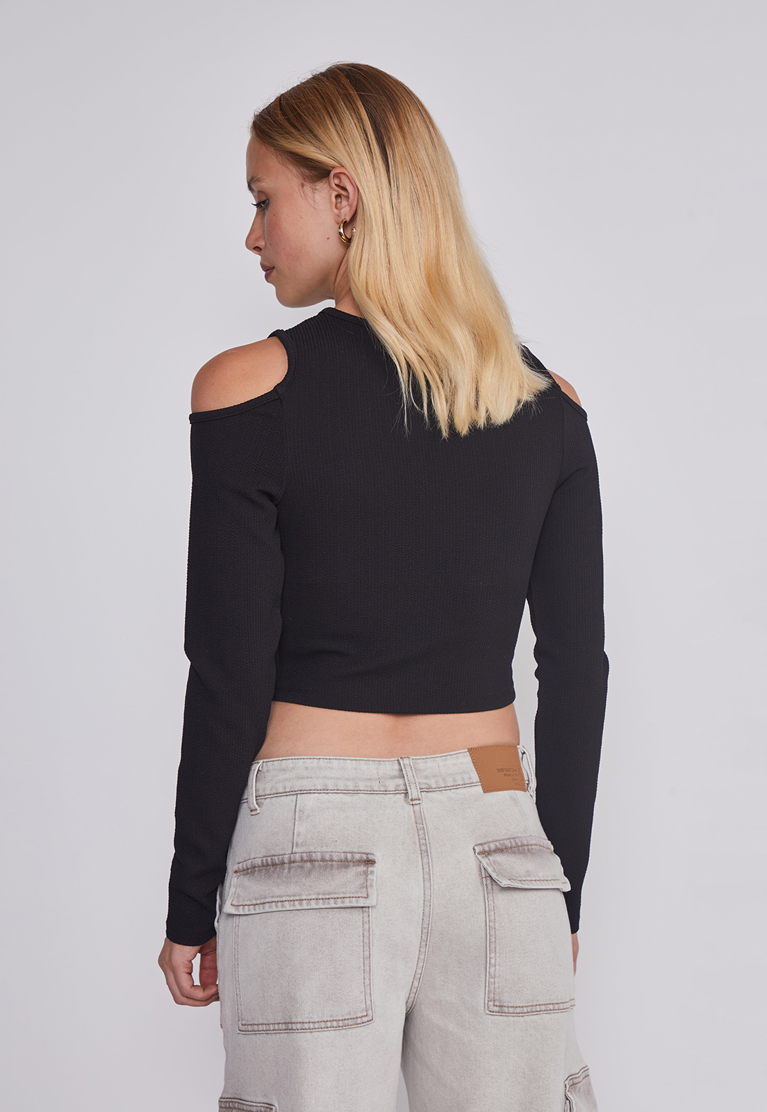 Polera Mujer Hombros Negro Sioux 4