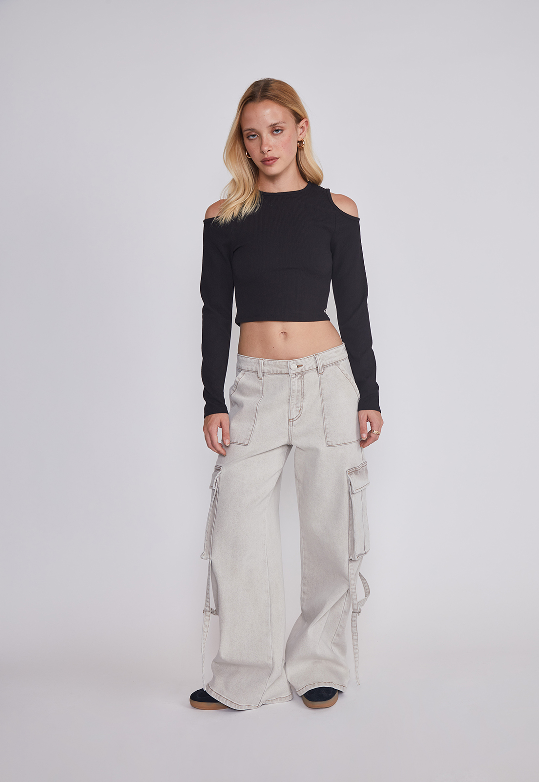 Polera Mujer Hombros Negro Sioux 5