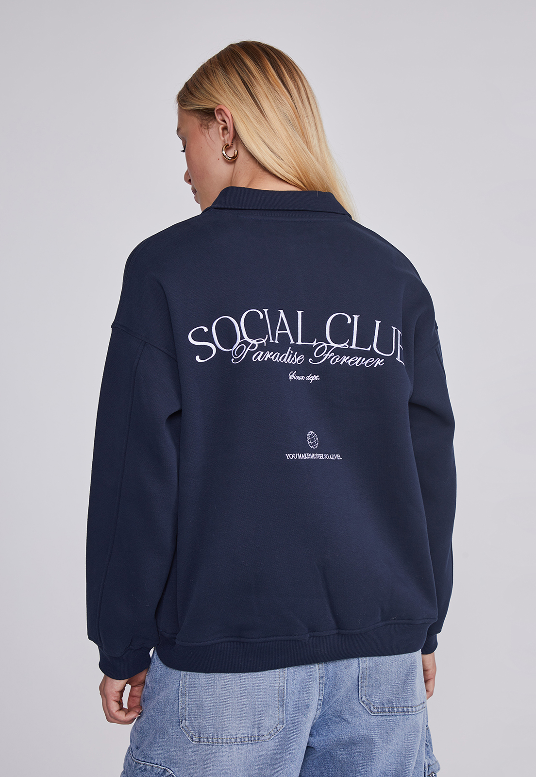 Polerón Mujer Contraste Azul Sioux 4