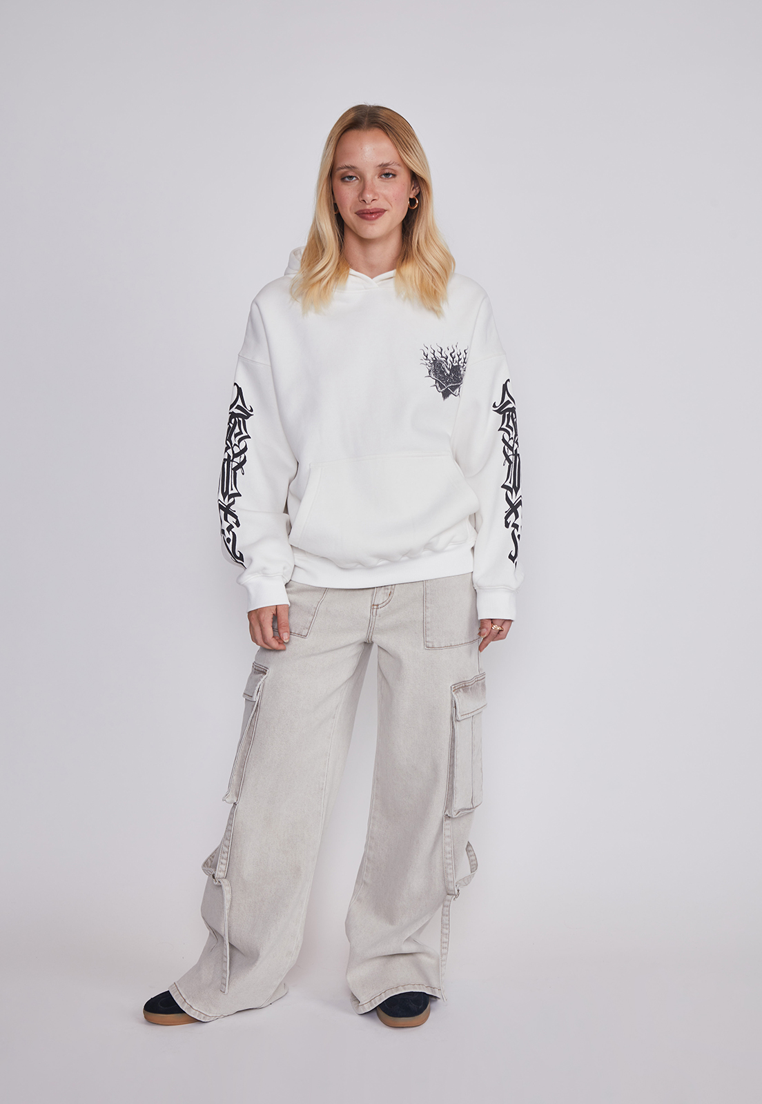 Polerón Mujer Heart Blanco Sioux 5