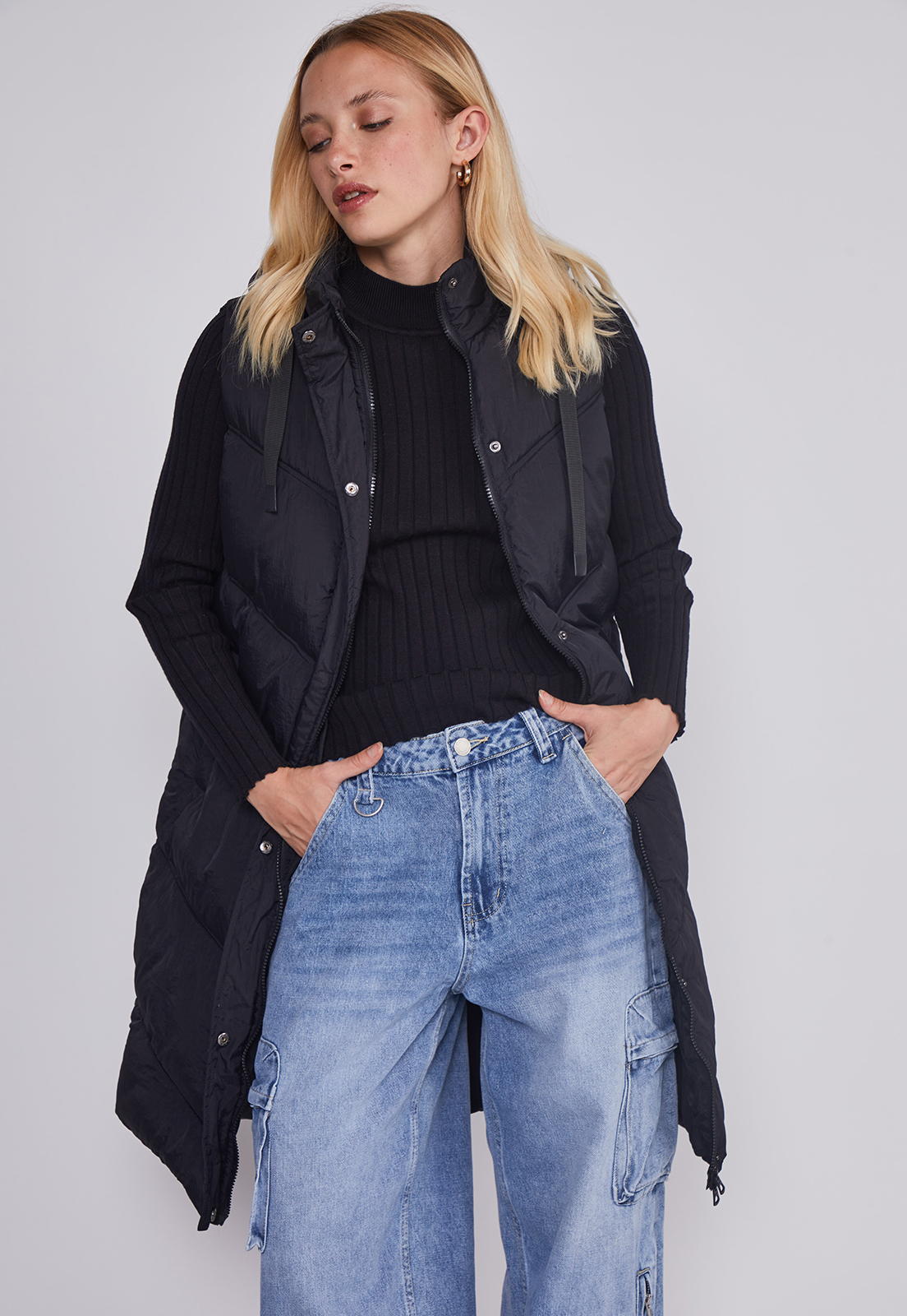 Parka Mujer Acolchada Negro Sioux 2