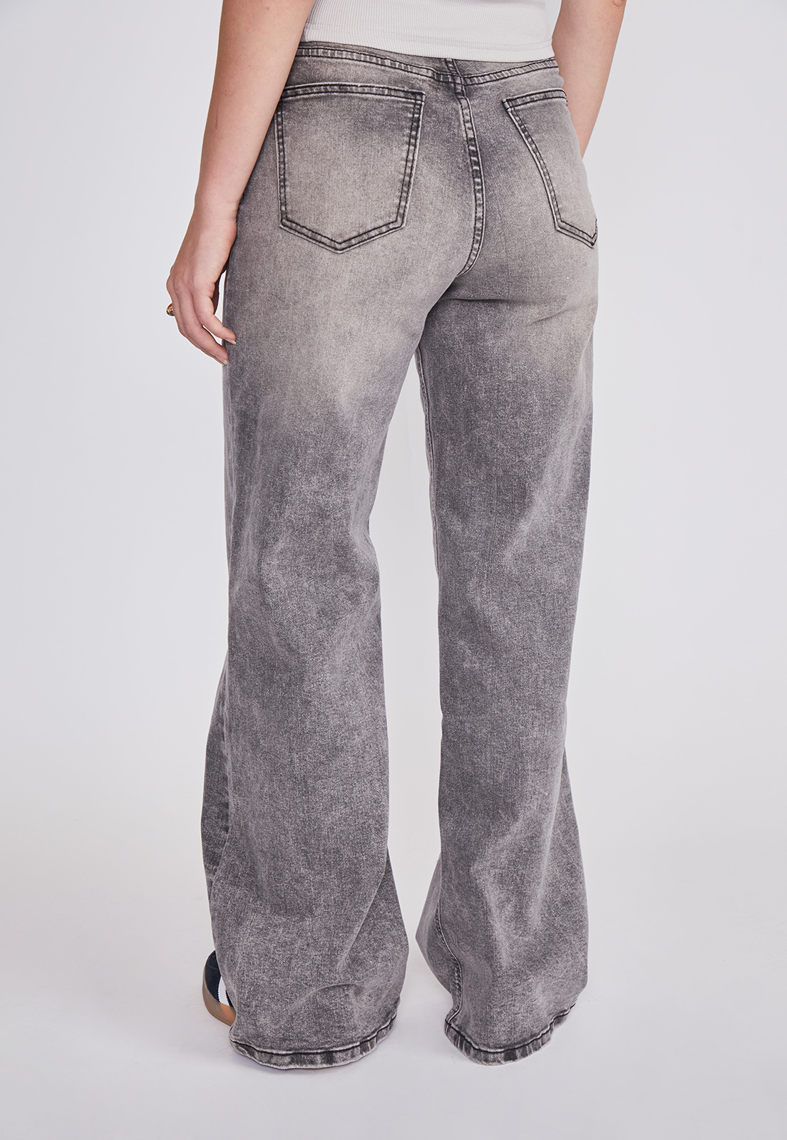 Jeans Mujer Wide Leg Gris Sioux 4