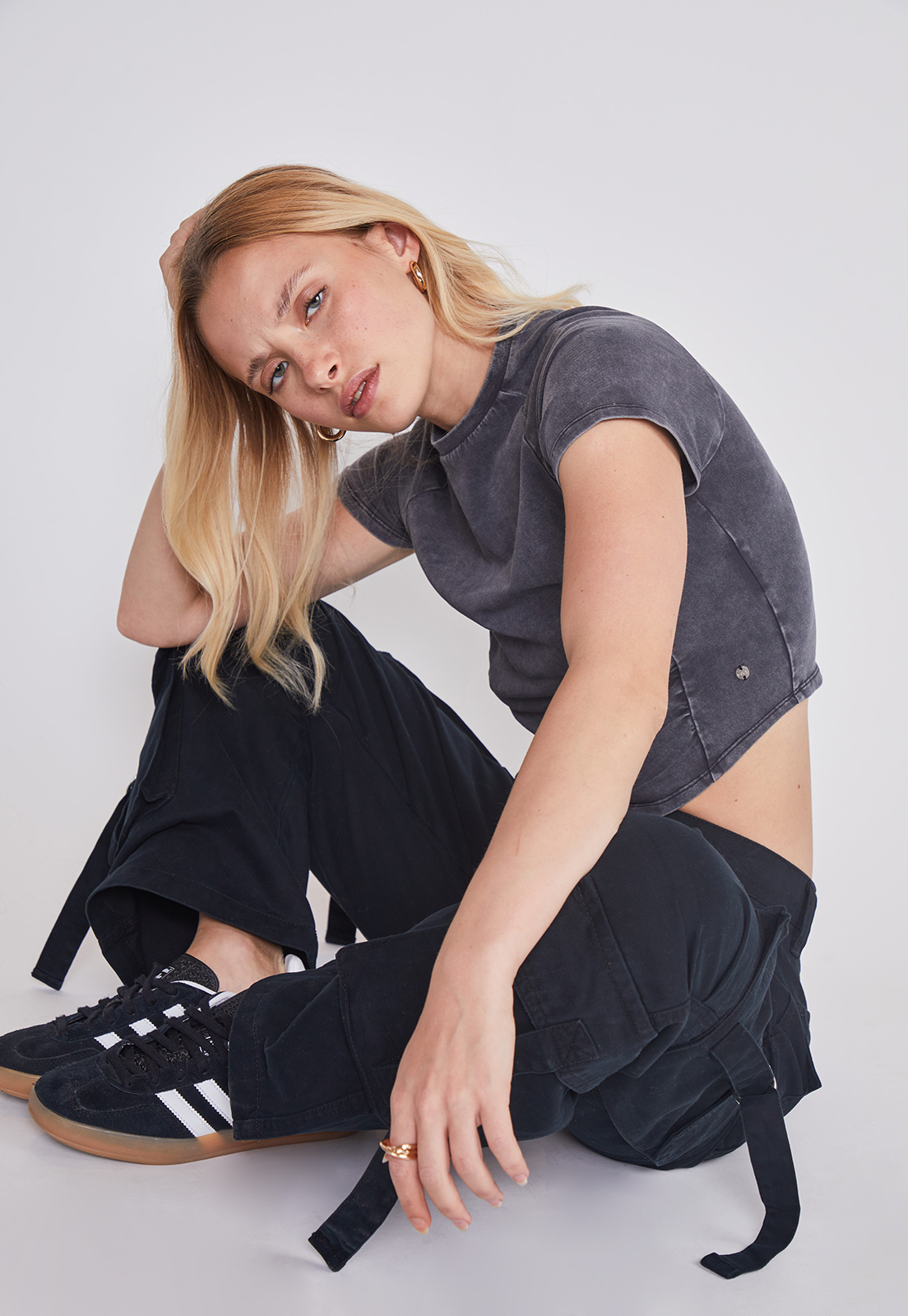 Pantalón Mujer Cargo Multibolsillos Negro Sioux 2