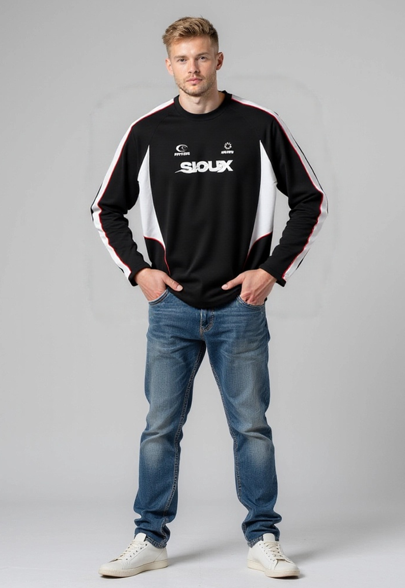 Polera Hombre Racing Negro Sioux 2