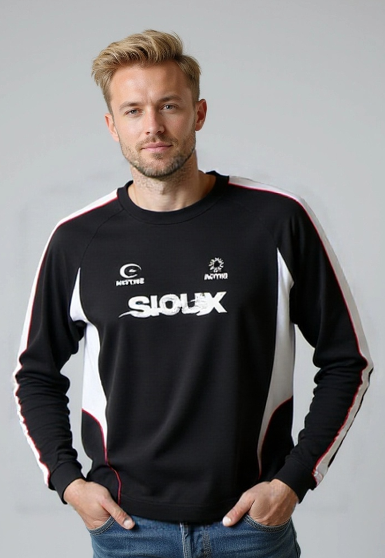 Polera Hombre Racing Negro Sioux 1