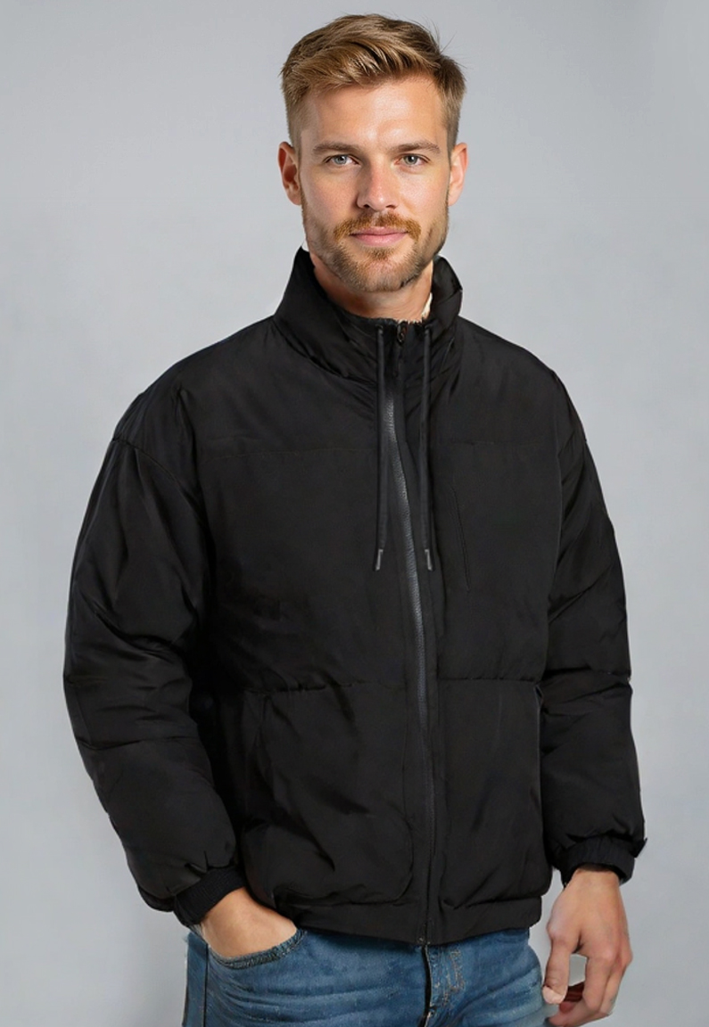 Parka Hombre Cropped Negro Sioux 1