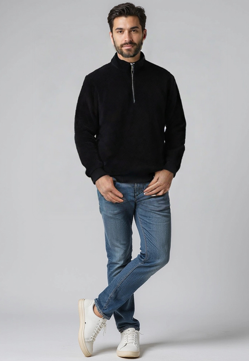 Polar Hombre Basico Medio Cierre Negro Sioux 2