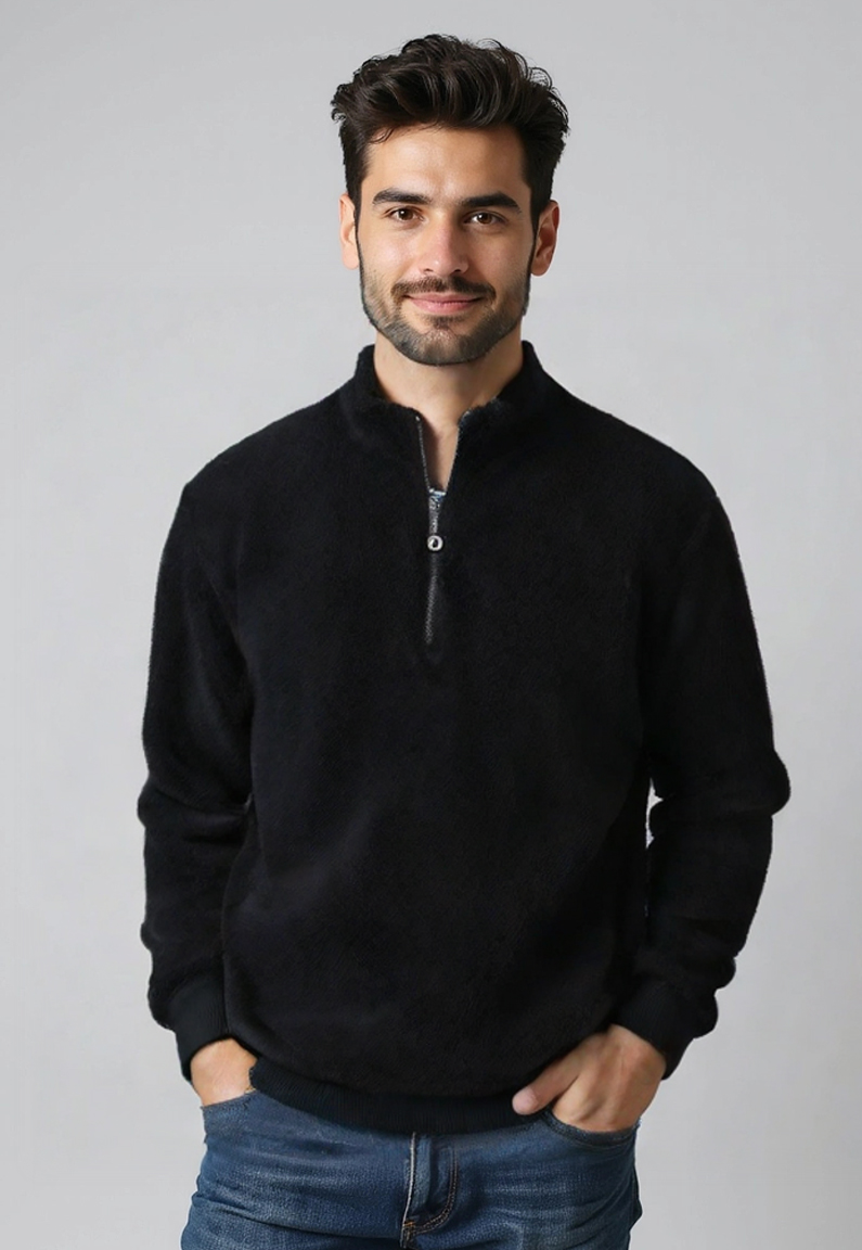 Polar Hombre Basico Medio Cierre Negro Sioux 1