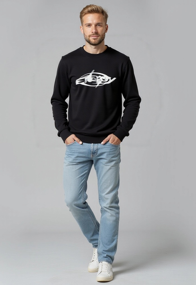 Polera Hombre Waffle Moda Negro Sioux 2