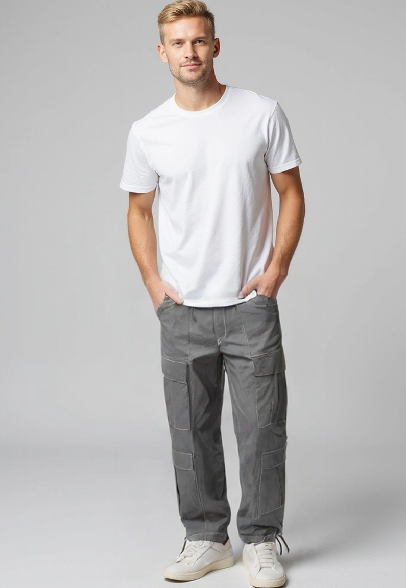 Pantalón Hombre Full Cargo Gris Sioux 2