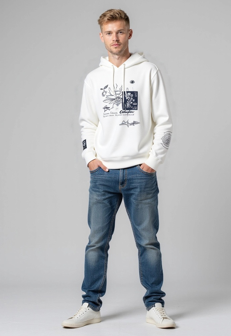 Polerón Hombre Bicho Blanco Sioux 3