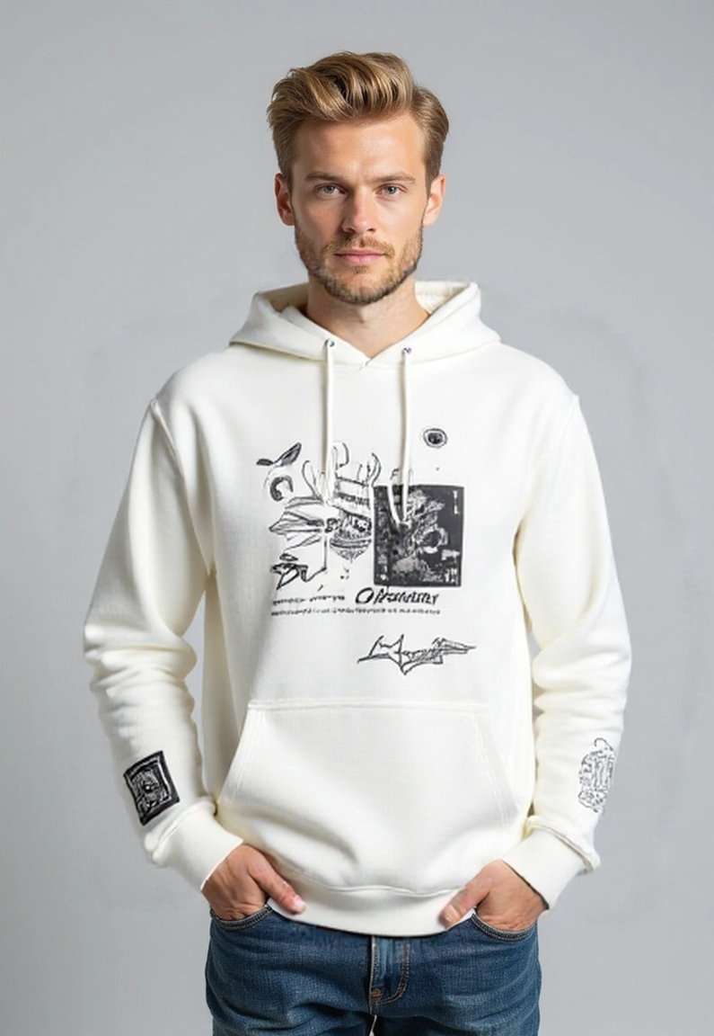 Polerón Hombre Bicho Blanco Sioux 1