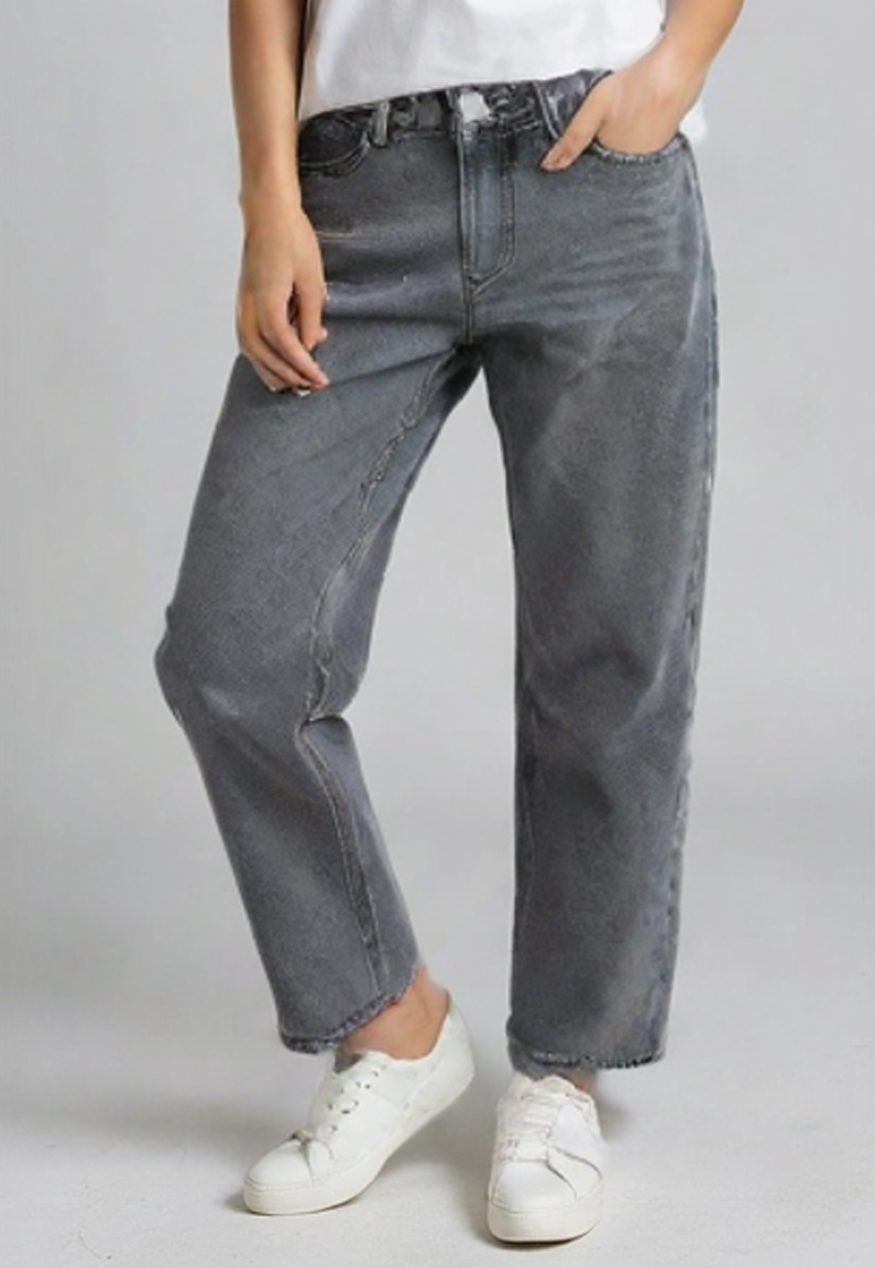 Jeans Mujer Straight Gris Sioux 3