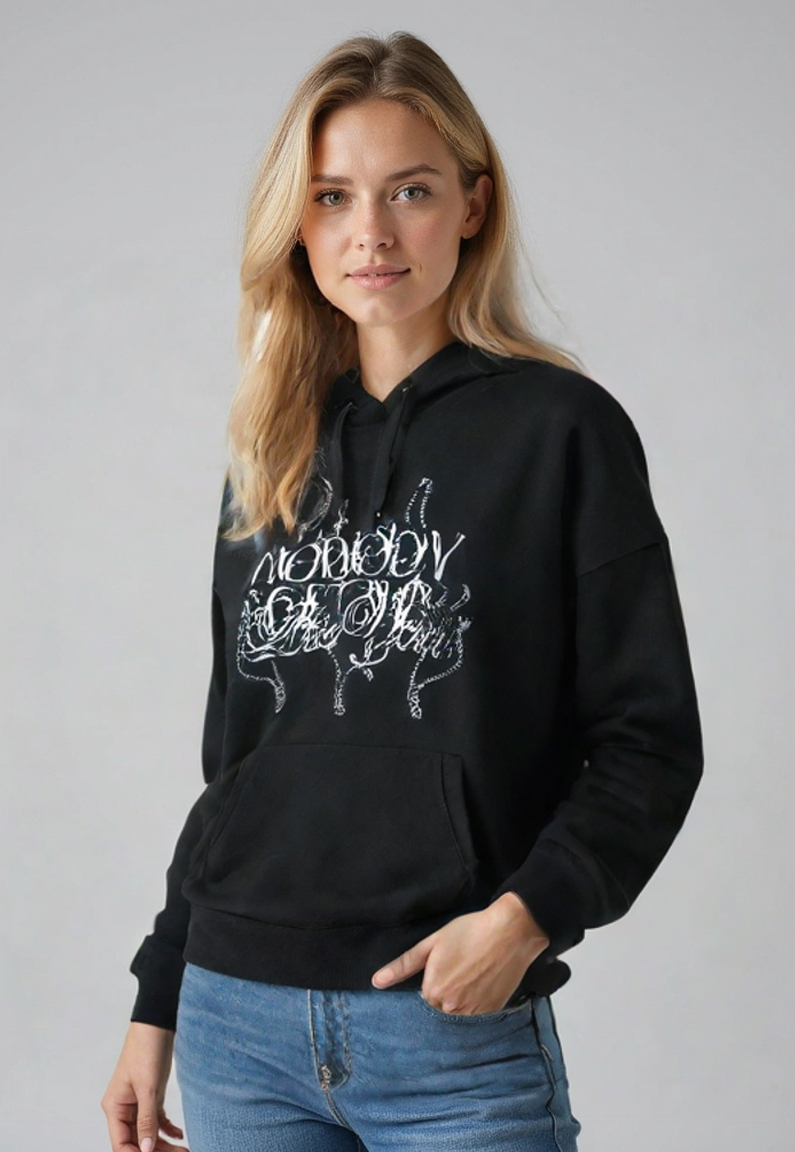 Polerón Mujer Oversize Negro Sioux 1