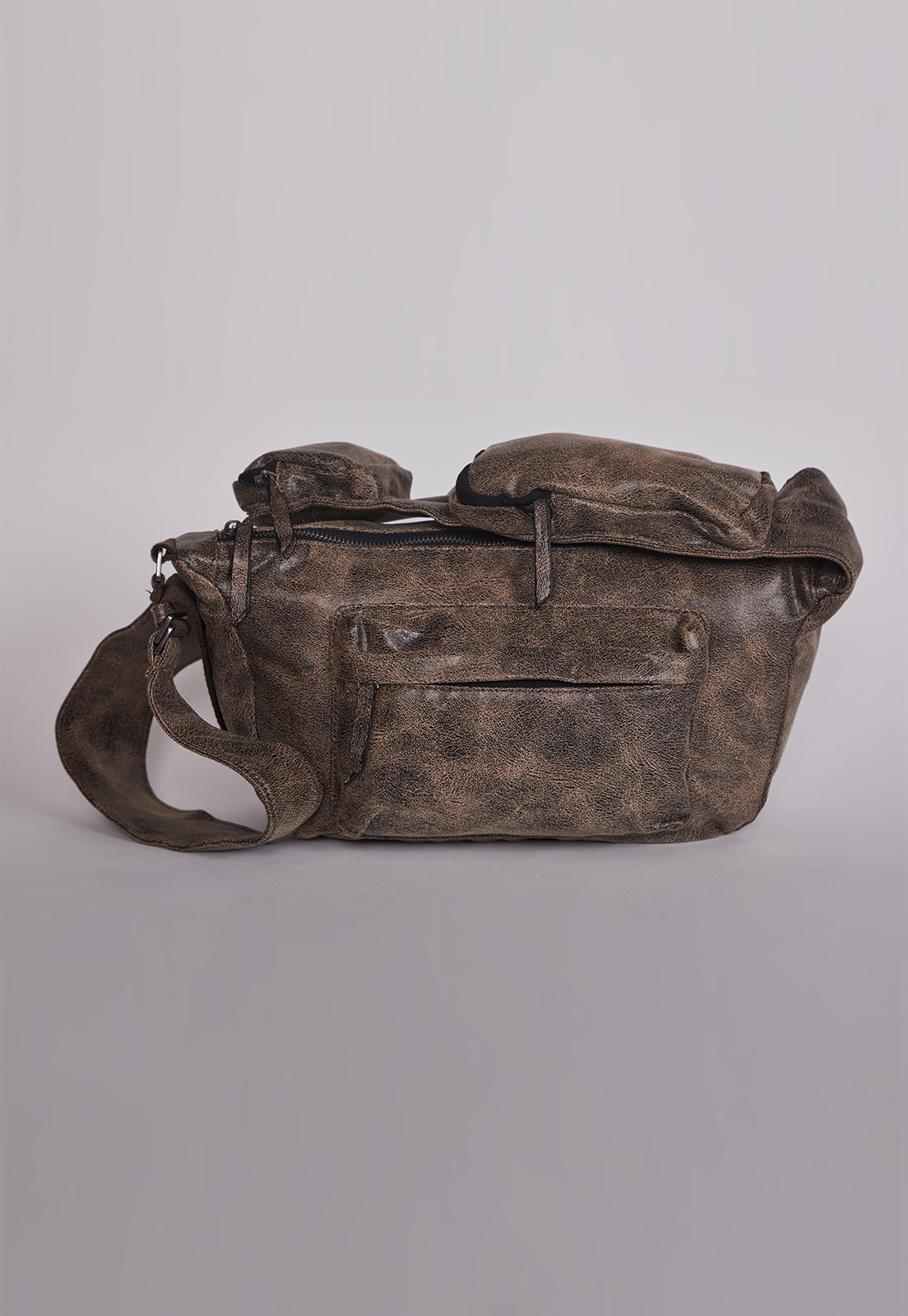 Bolso Crossback Multibolsillos Café Sioux 1