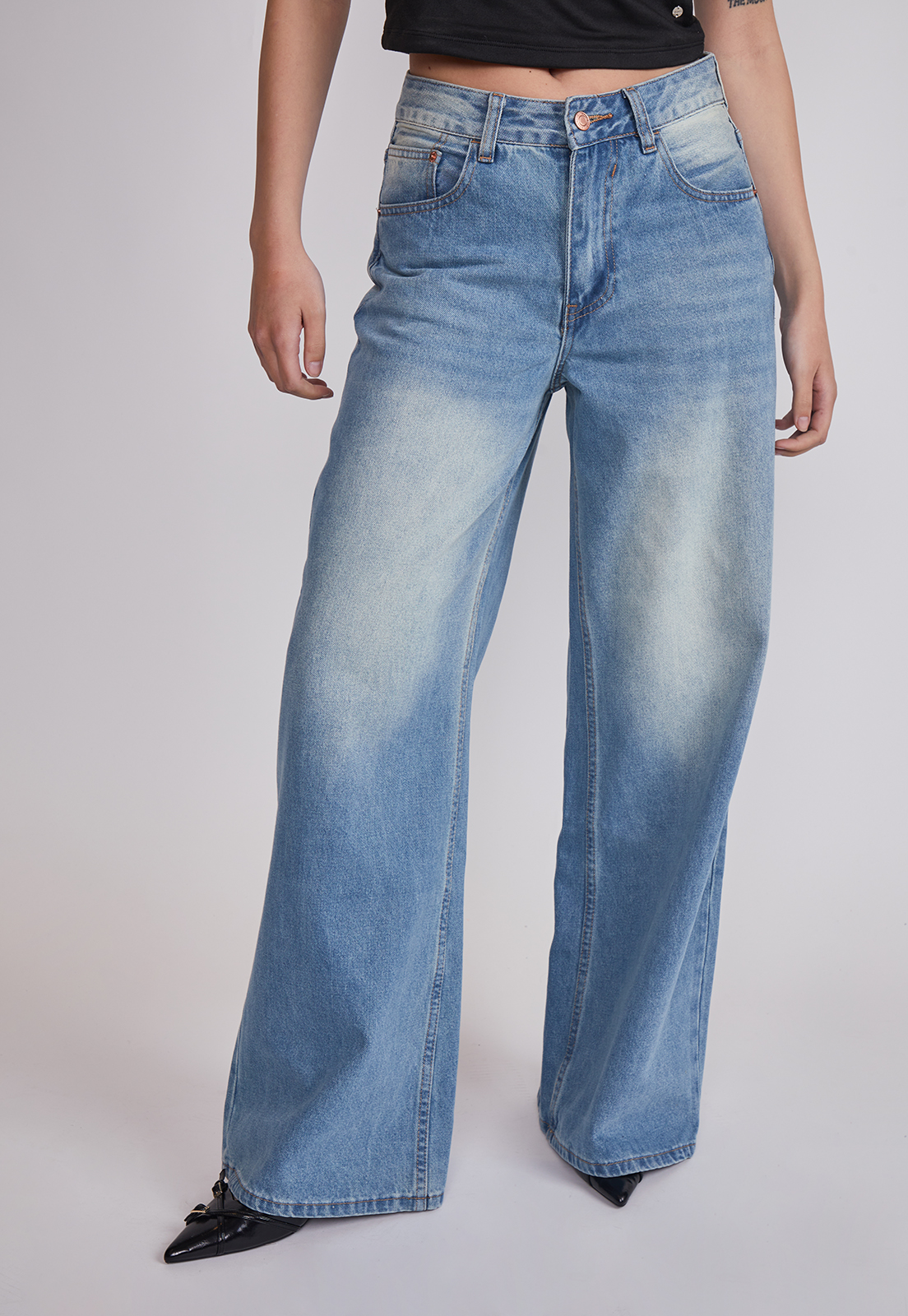 Jeans Mujer Wide Leg Extra Celeste Sioux 1