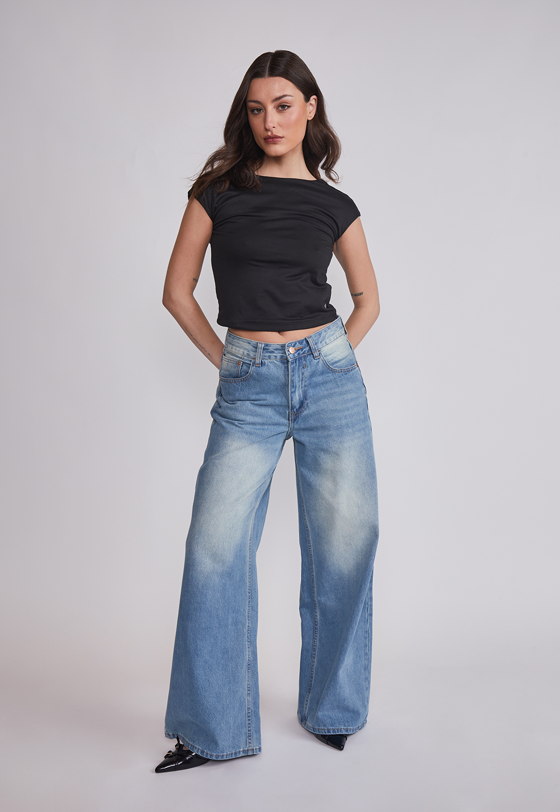 Polera Mujer Espalda Rebajada Negro Sioux 3