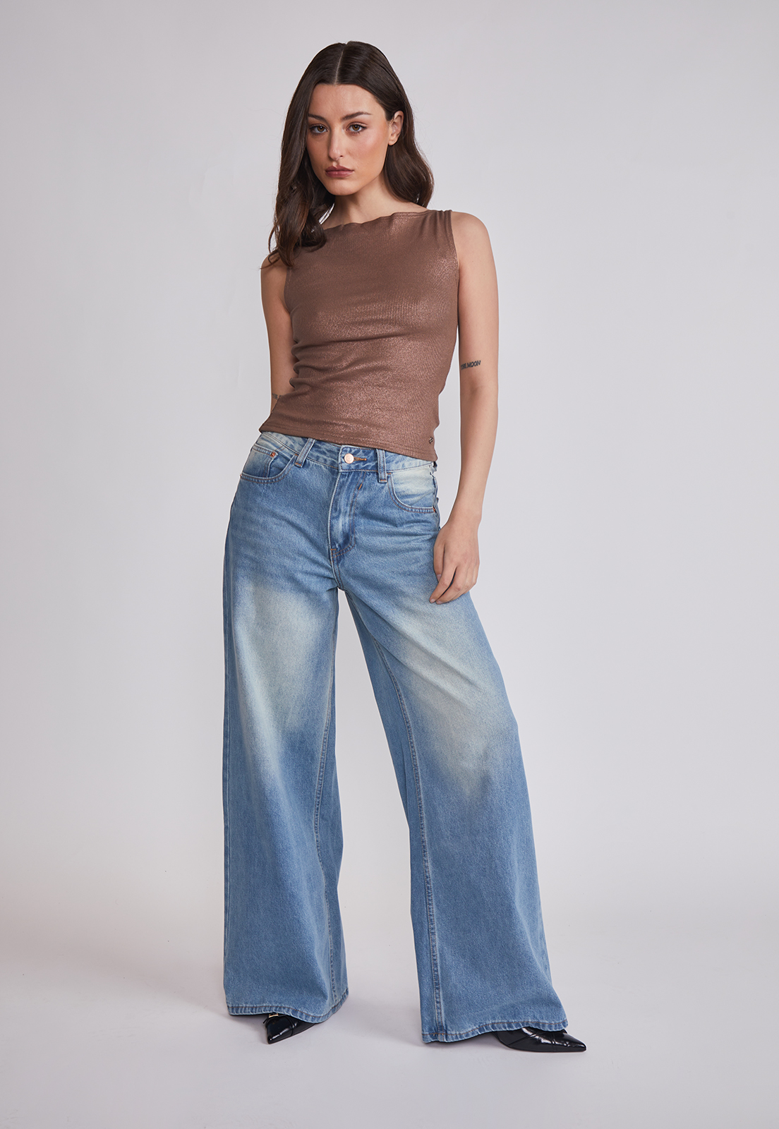 Peto Mujer Cuello Bote Beige Sioux 3