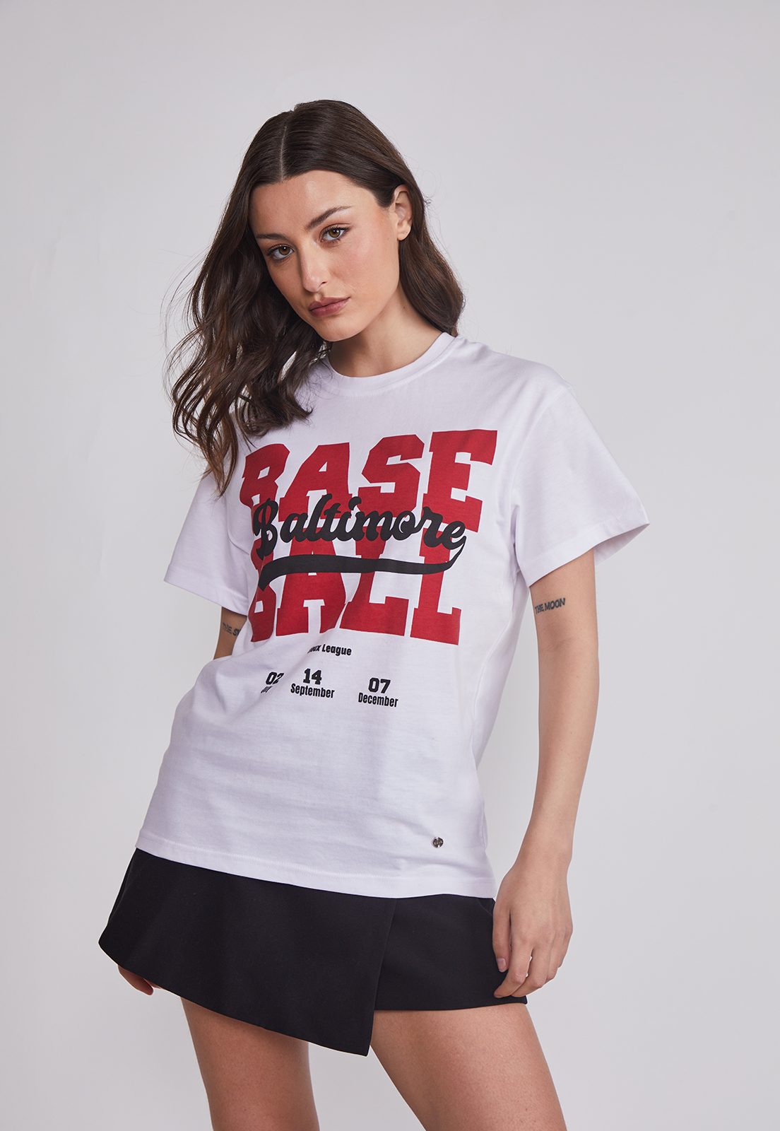 Polera Mujer Baseball Blanco Sioux 1