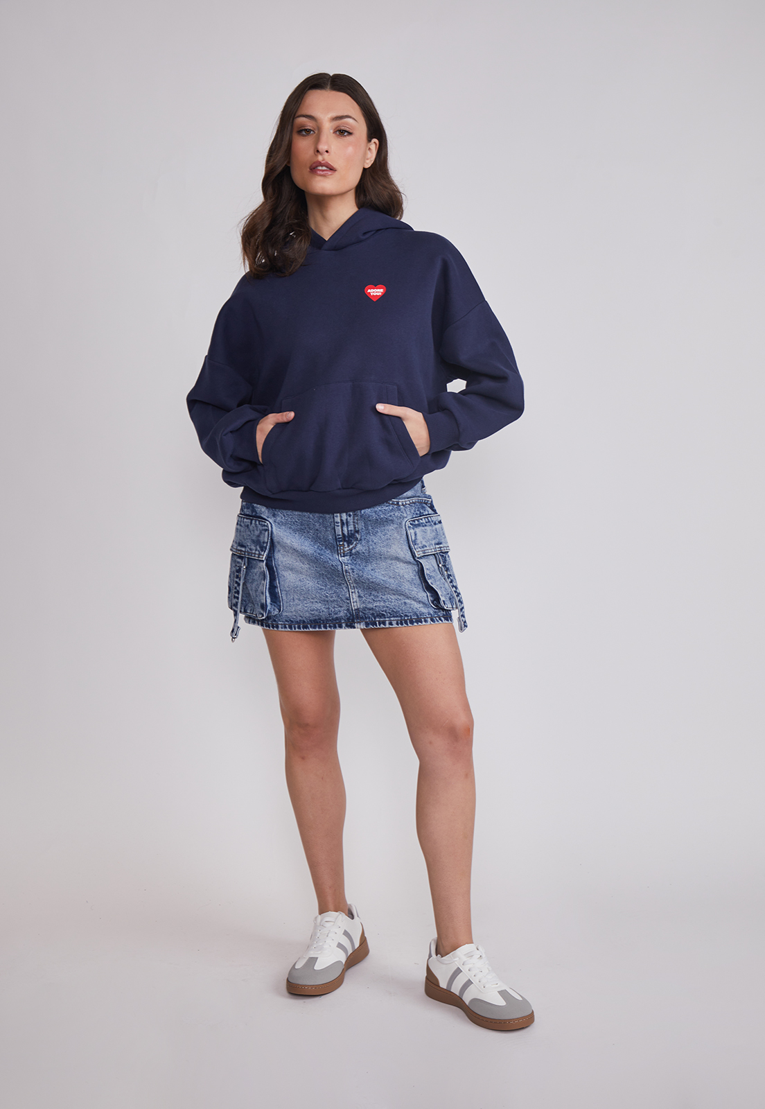 Polerón Mujer Estampado Espalda Azul Sioux 5