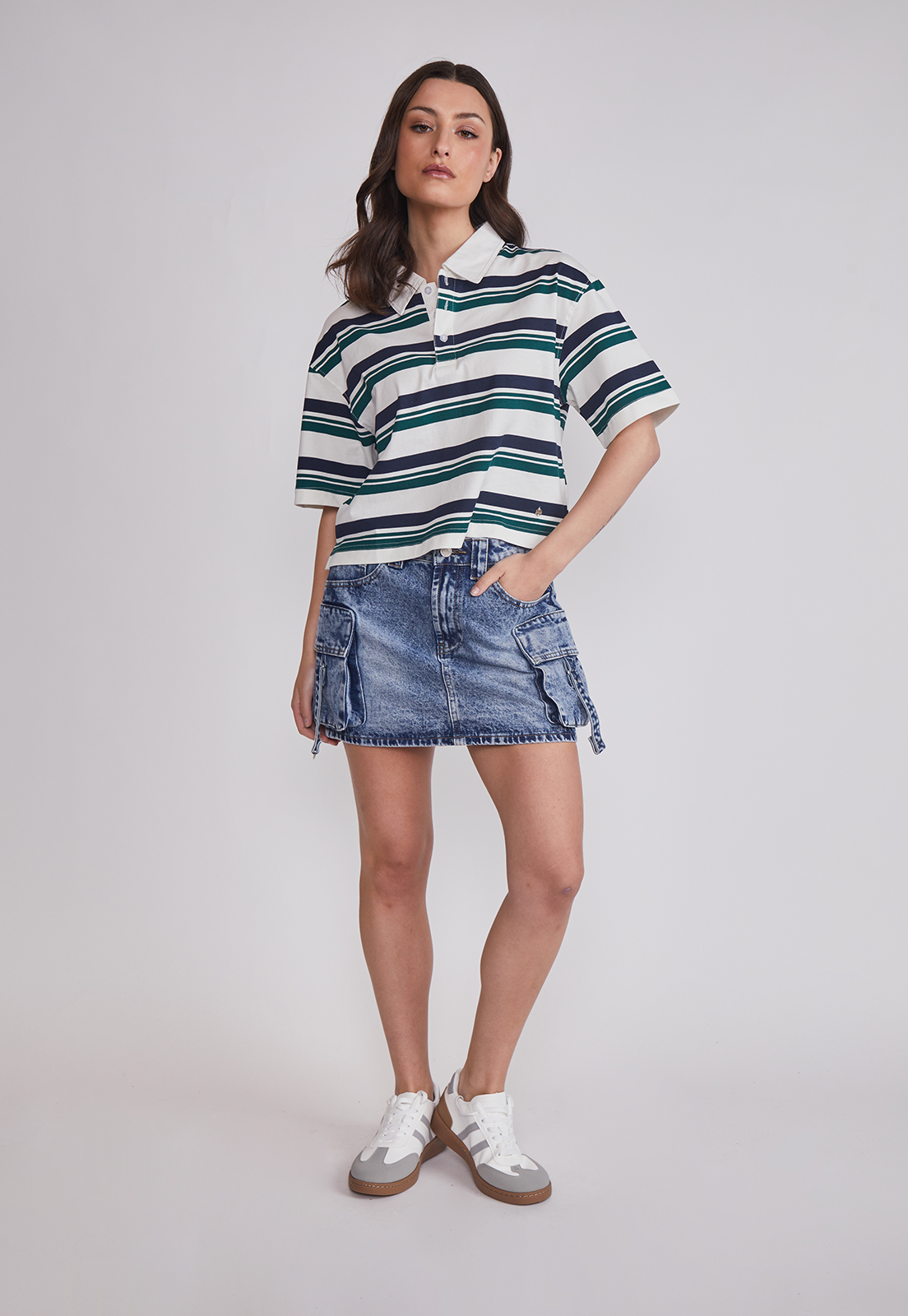 Polera Mujer Cuello Piqué Blanco Sioux 3