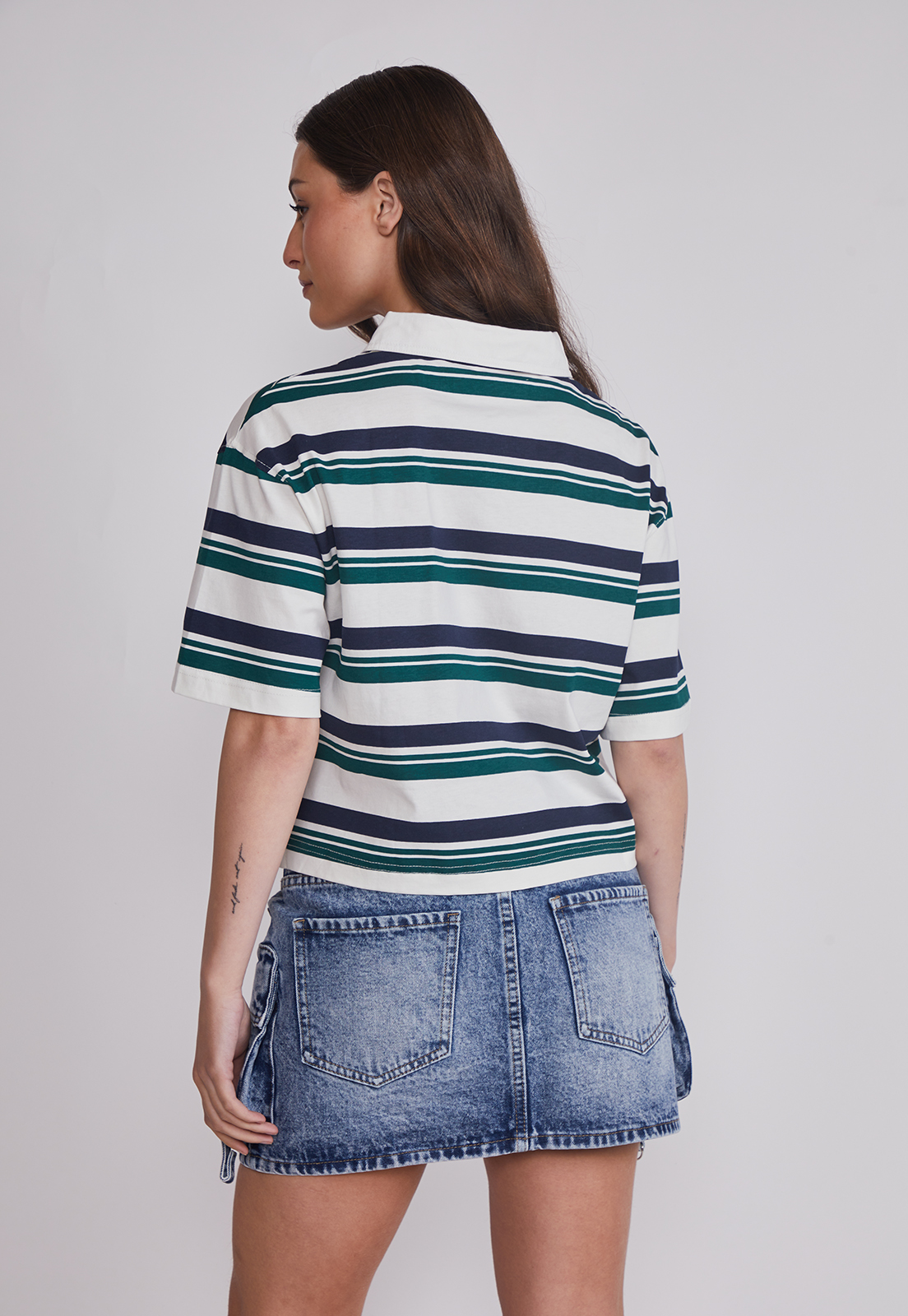 Polera Mujer Cuello Piqué Blanco Sioux 2