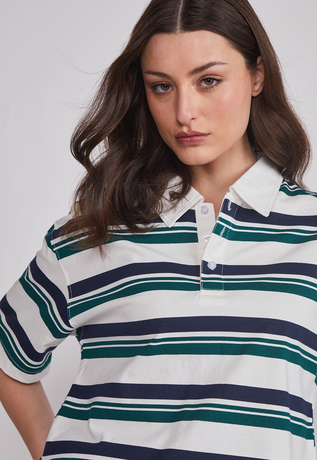 Polera Mujer Cuello Piqué Blanco Sioux 5