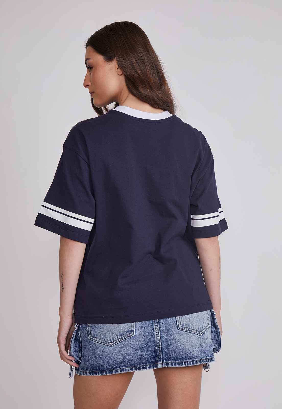 Polera Mujer Oversize Deportiva Azul Sioux 2
