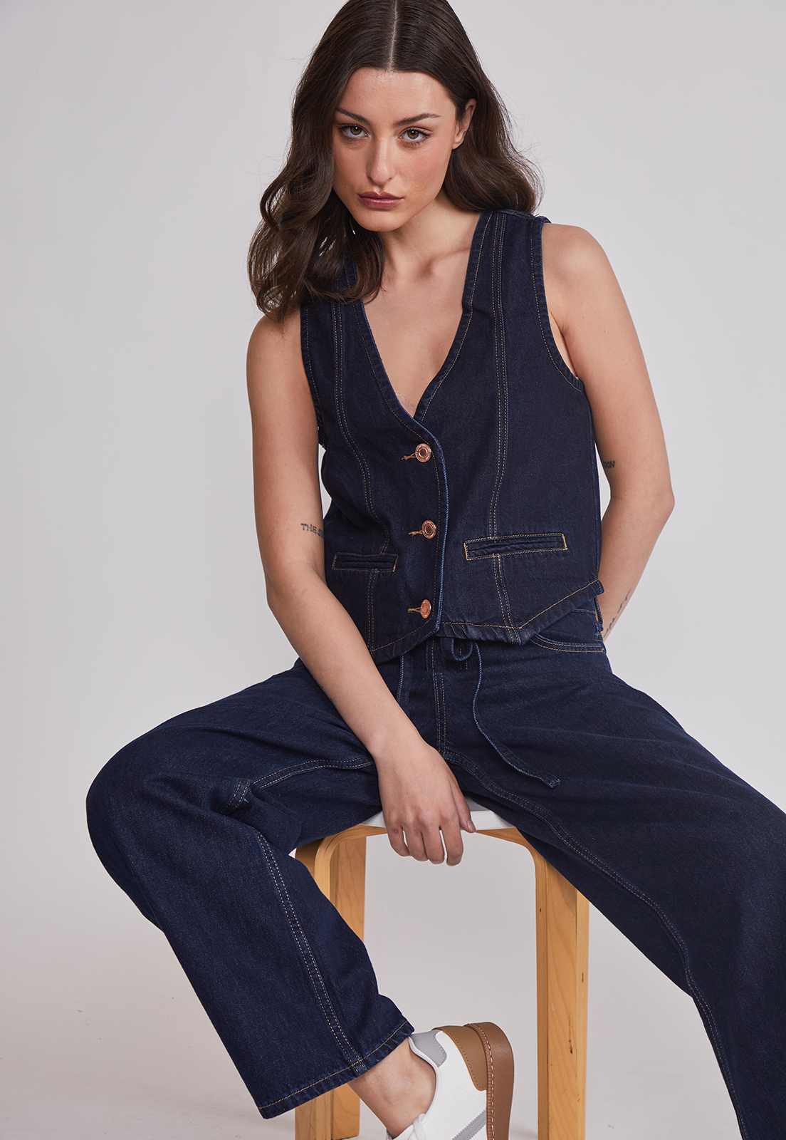 Jeans Mujer Baloon Lazo Azul Sioux 2