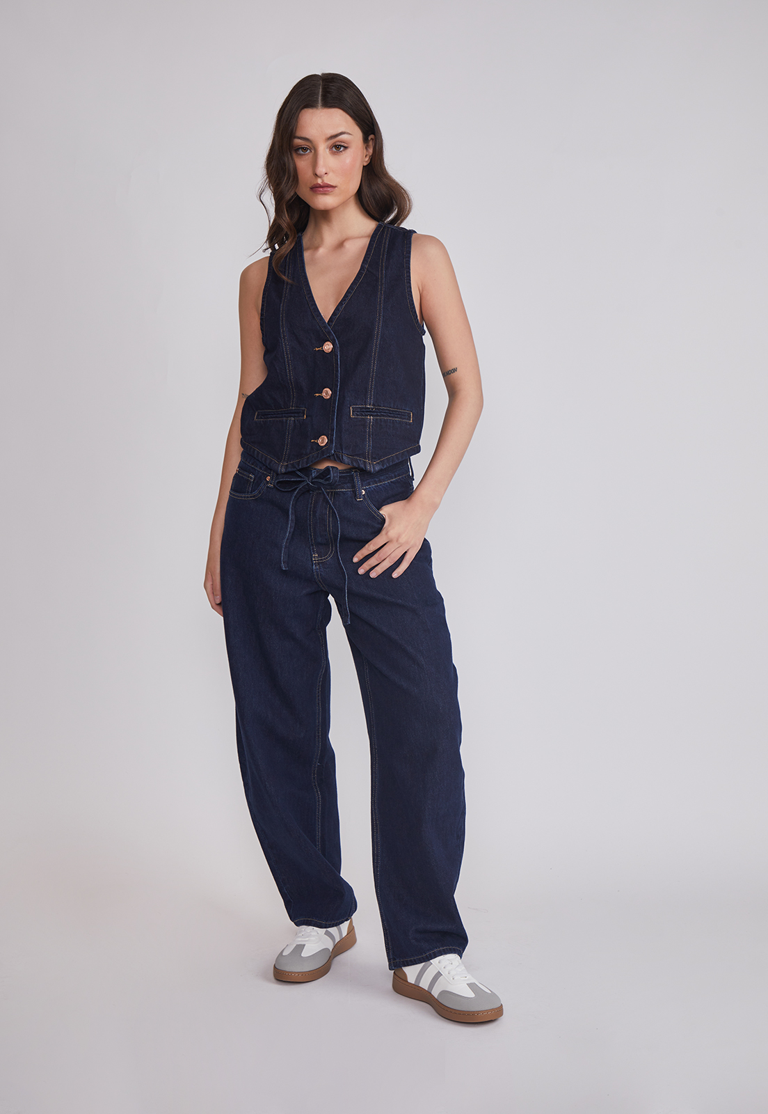 Jeans Mujer Baloon Lazo Azul Sioux 5