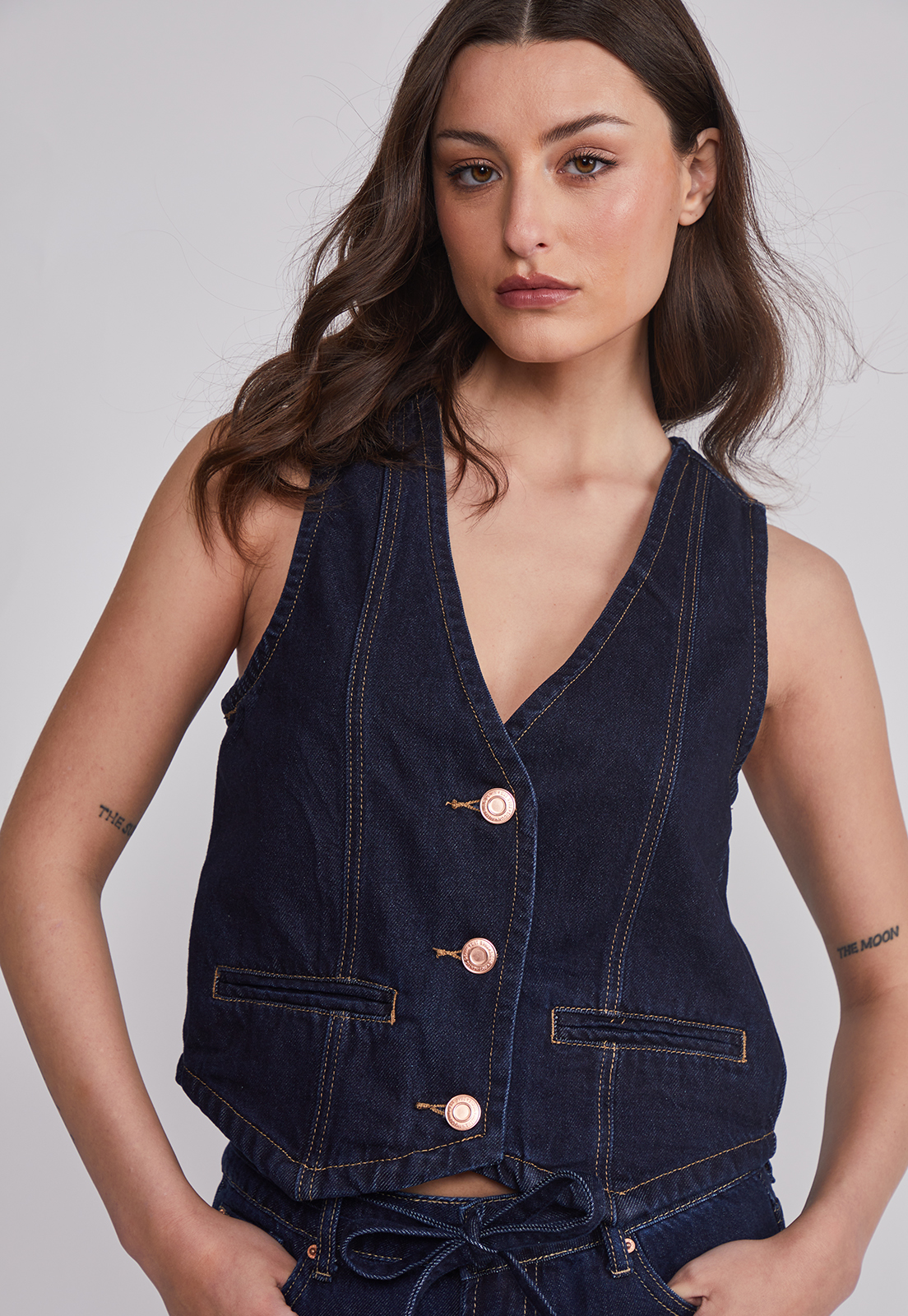 Chaqueta Mujer Raw Denim Azul Sioux 4