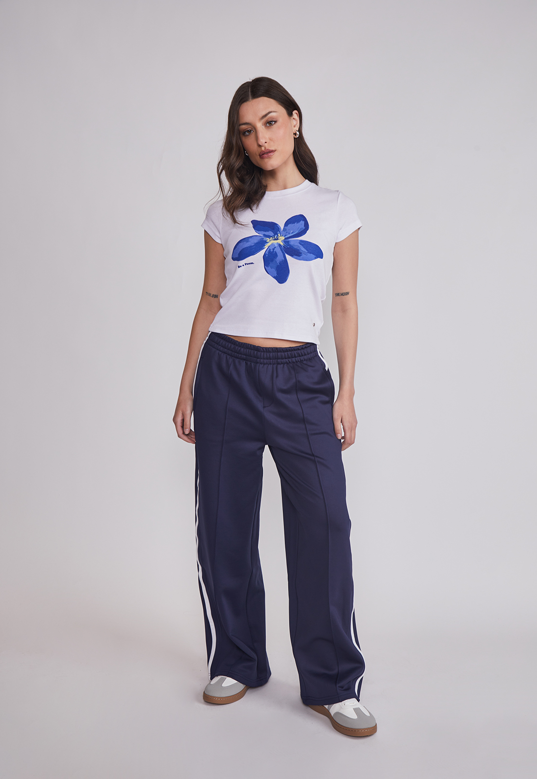 Polera Mujer Flor Blanco Sioux 3