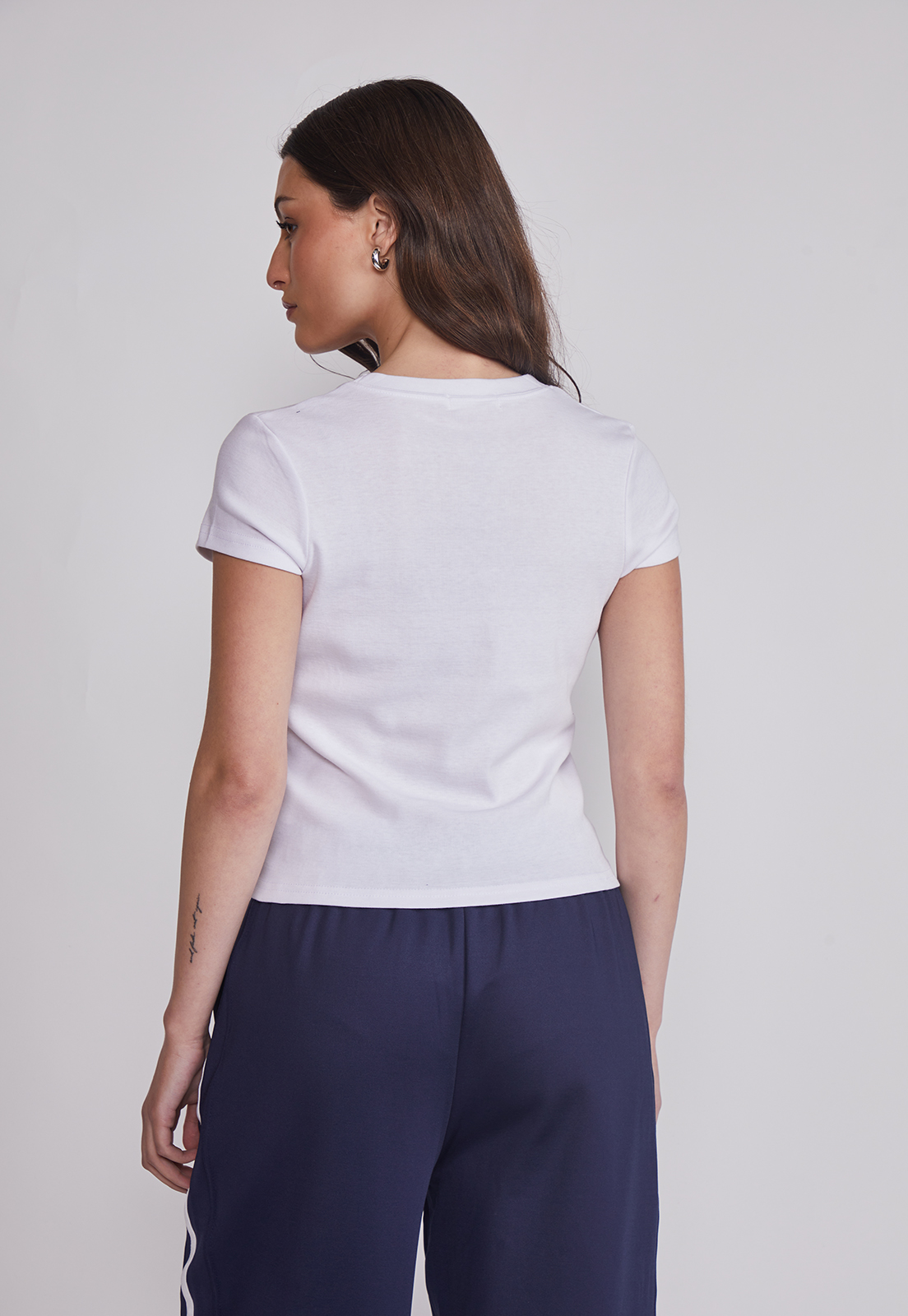 Polera Mujer Flor Blanco Sioux 2