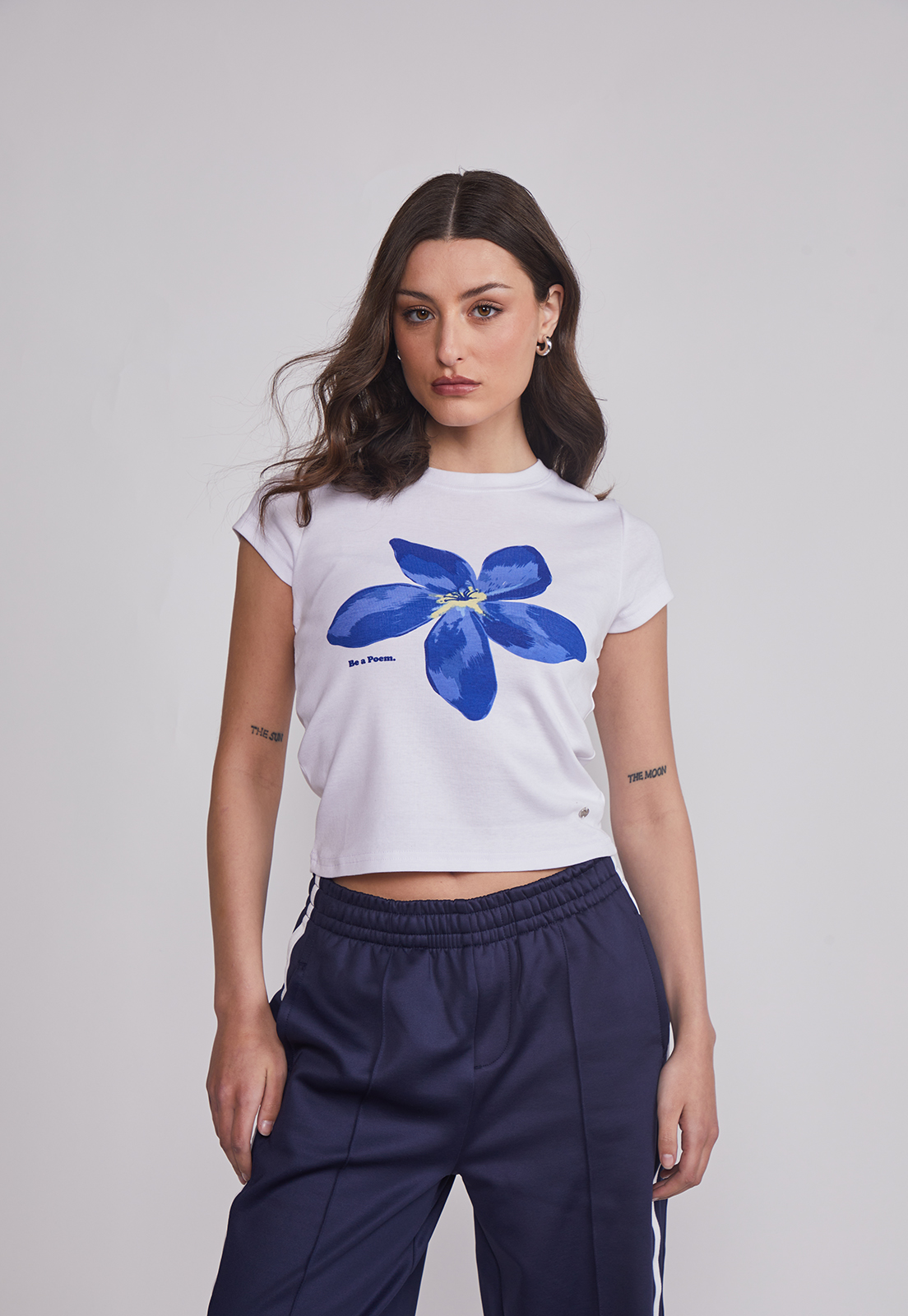 Polera Mujer Flor Blanco Sioux 1