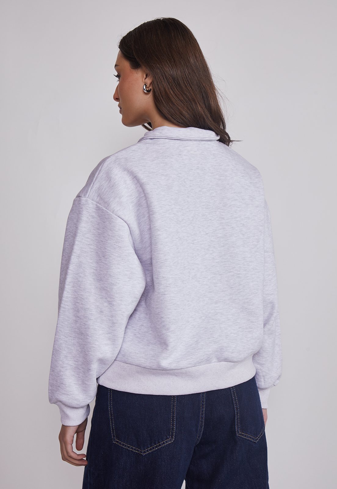 Polerón Mujer Cierre Versalles Gris Sioux 2