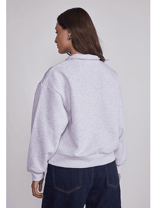 Polerón Mujer Cierre Versalles Gris Sioux