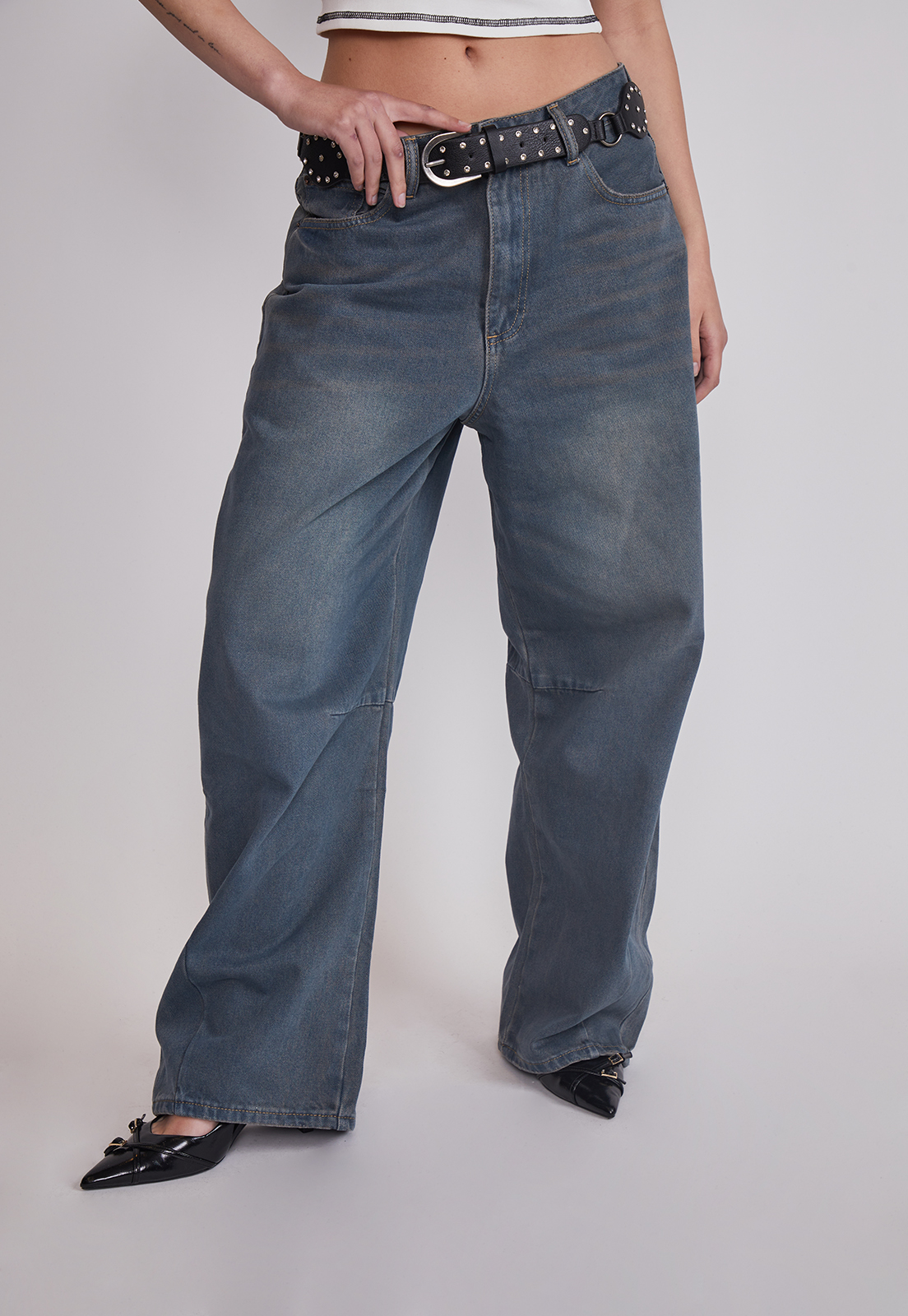 Jeans Mujer Baggy Lavado Celeste Sioux 1