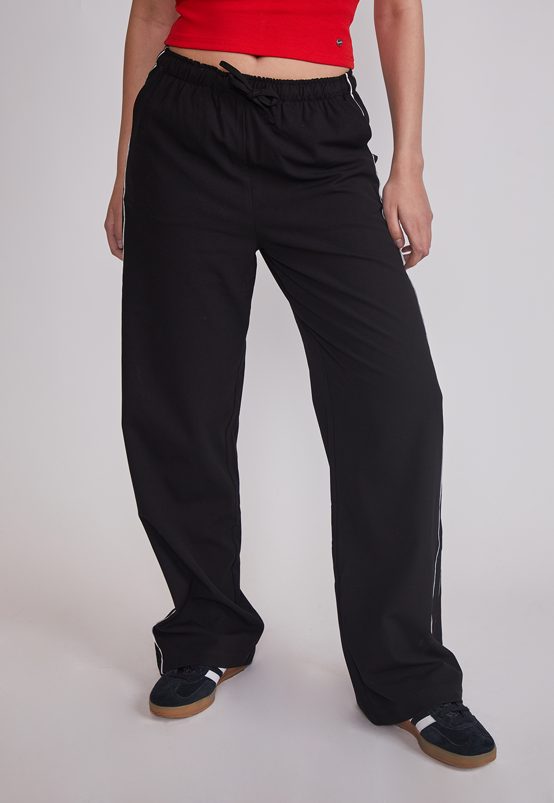 Pantalón Mujer Banda Lateral Negro Sioux 1
