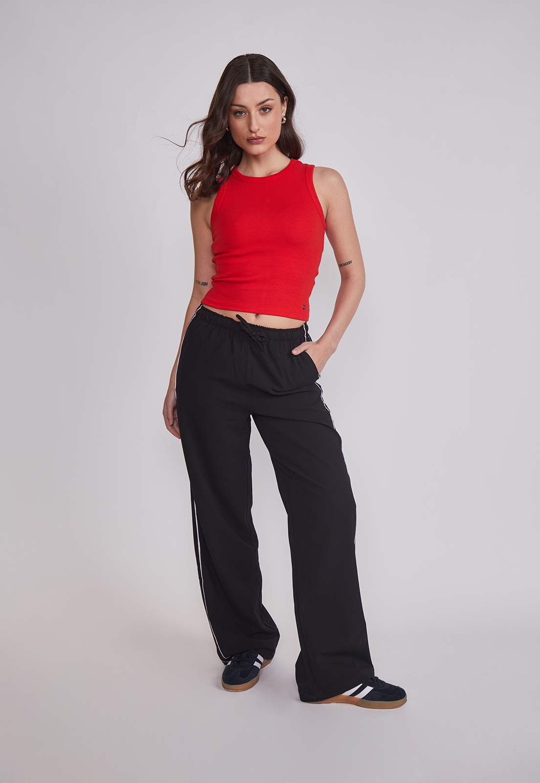 Pantalón Mujer Banda Lateral Negro Sioux 5