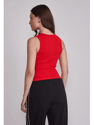 Peto Mujer Rib Ajustado Rojo Sioux