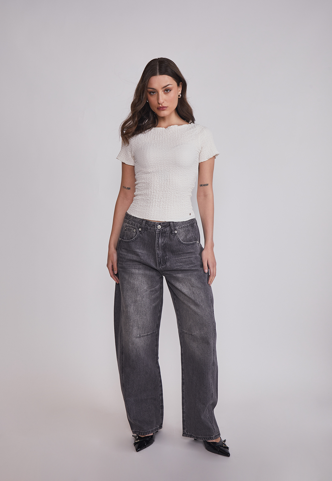 Polera Mujer Texturada Rulet Crudo Sioux 3