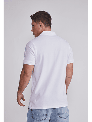 Polera Hombre Piqué Blanco Sioux
