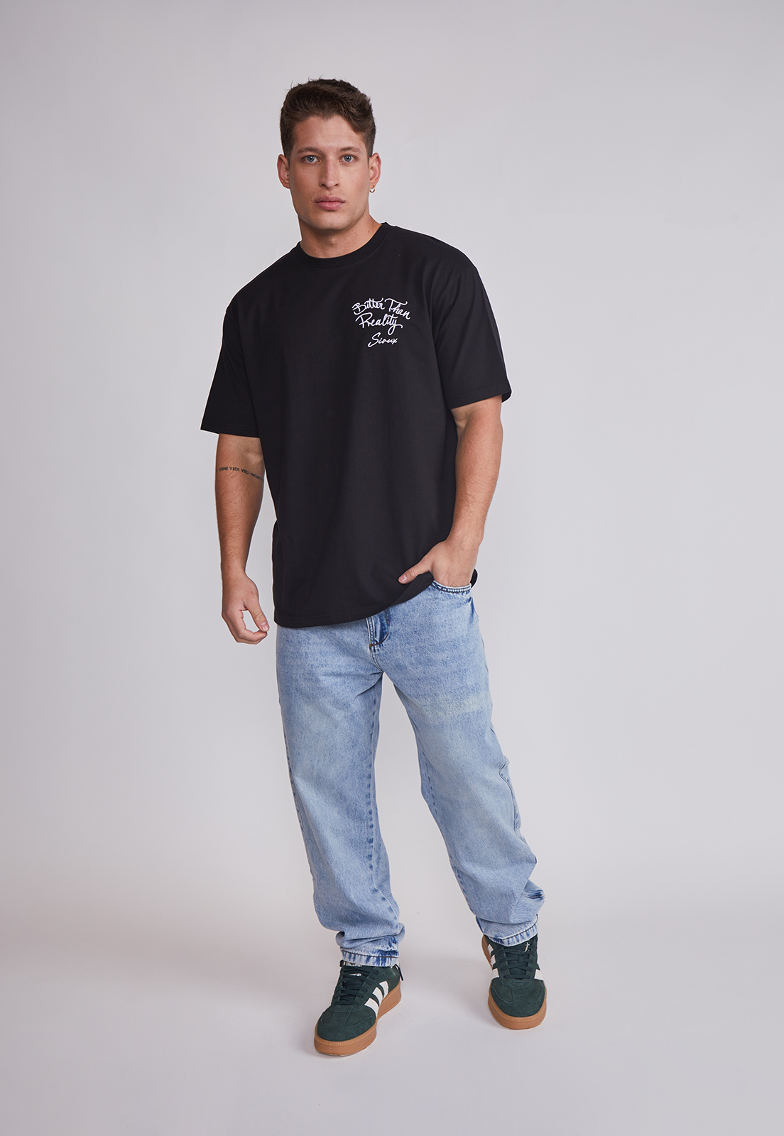 Polera Hombre Frases Negro Sioux 3