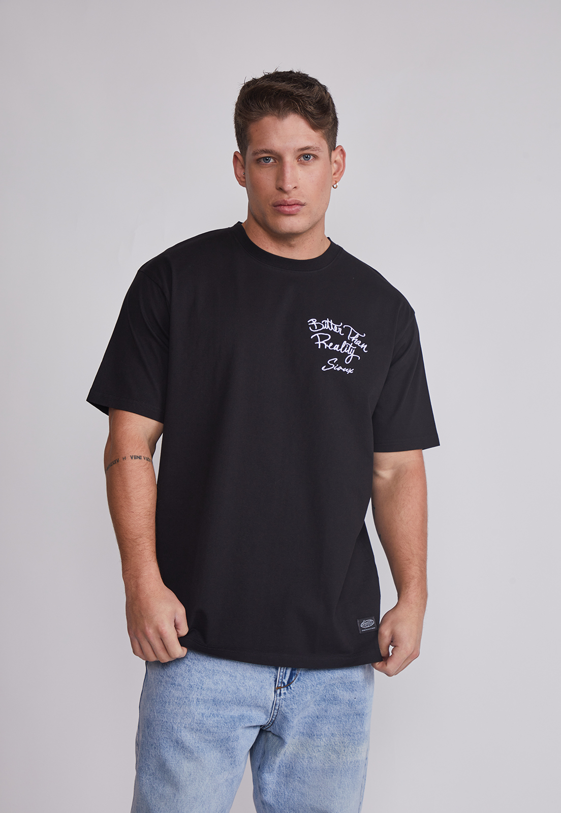 Polera Hombre Frases Negro Sioux 1