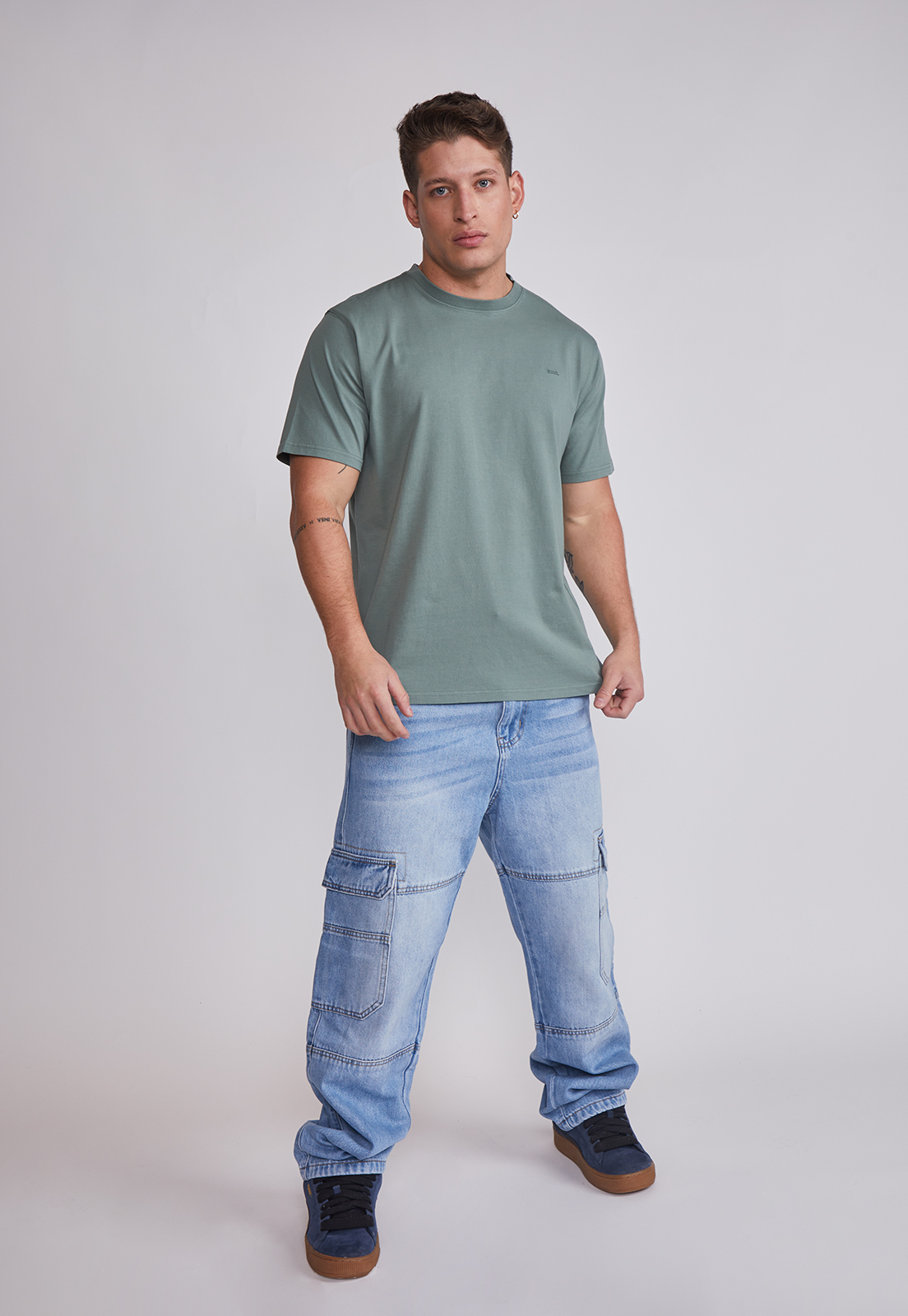 Polera Hombre Basic Verde Sioux 3