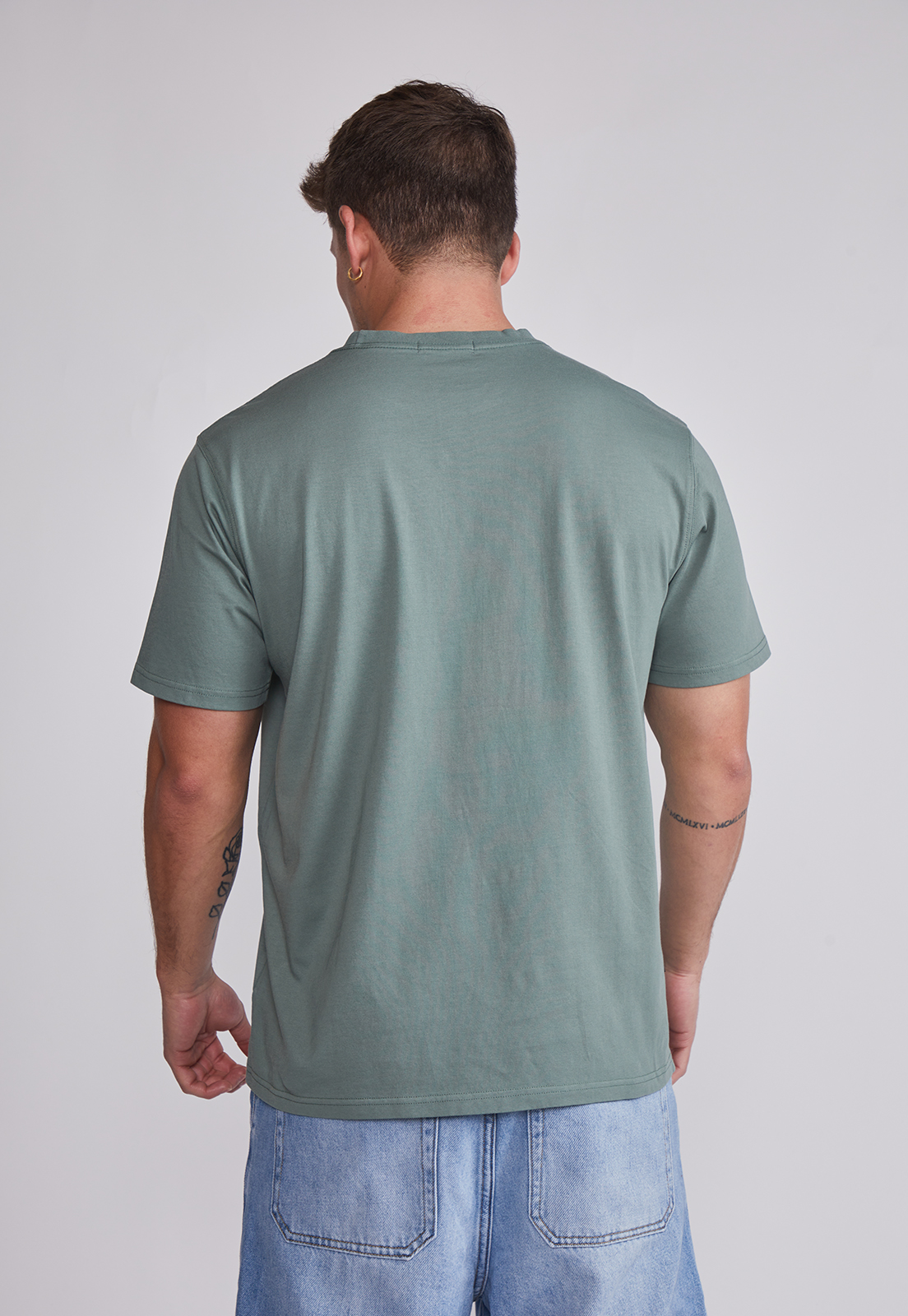 Polera Hombre Basic Verde Sioux 2