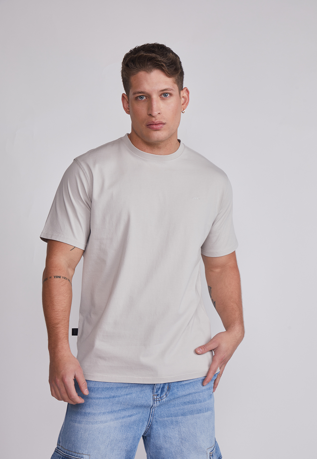 Polera Hombre Basic Gris Sioux 1