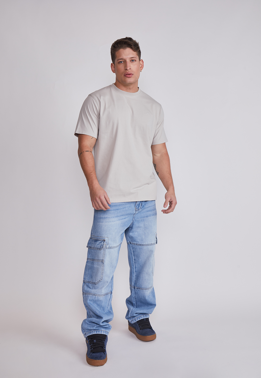 Polera Hombre Basic Gris Sioux 3