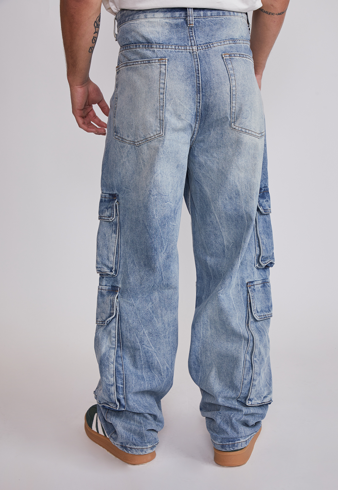 Jeans Hombre Multicargo Proceso Celeste Sioux 3